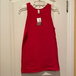 American Apparel Bold Red Long Tank Top, New with Tags